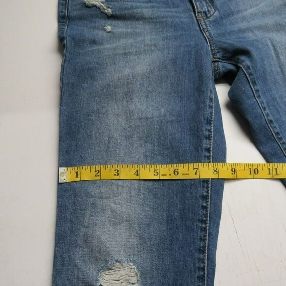 RSQ Distressed Mom Jeans Women's Size 5 Medium Wash Blue Denim 26X27 - Picture 8 of 10